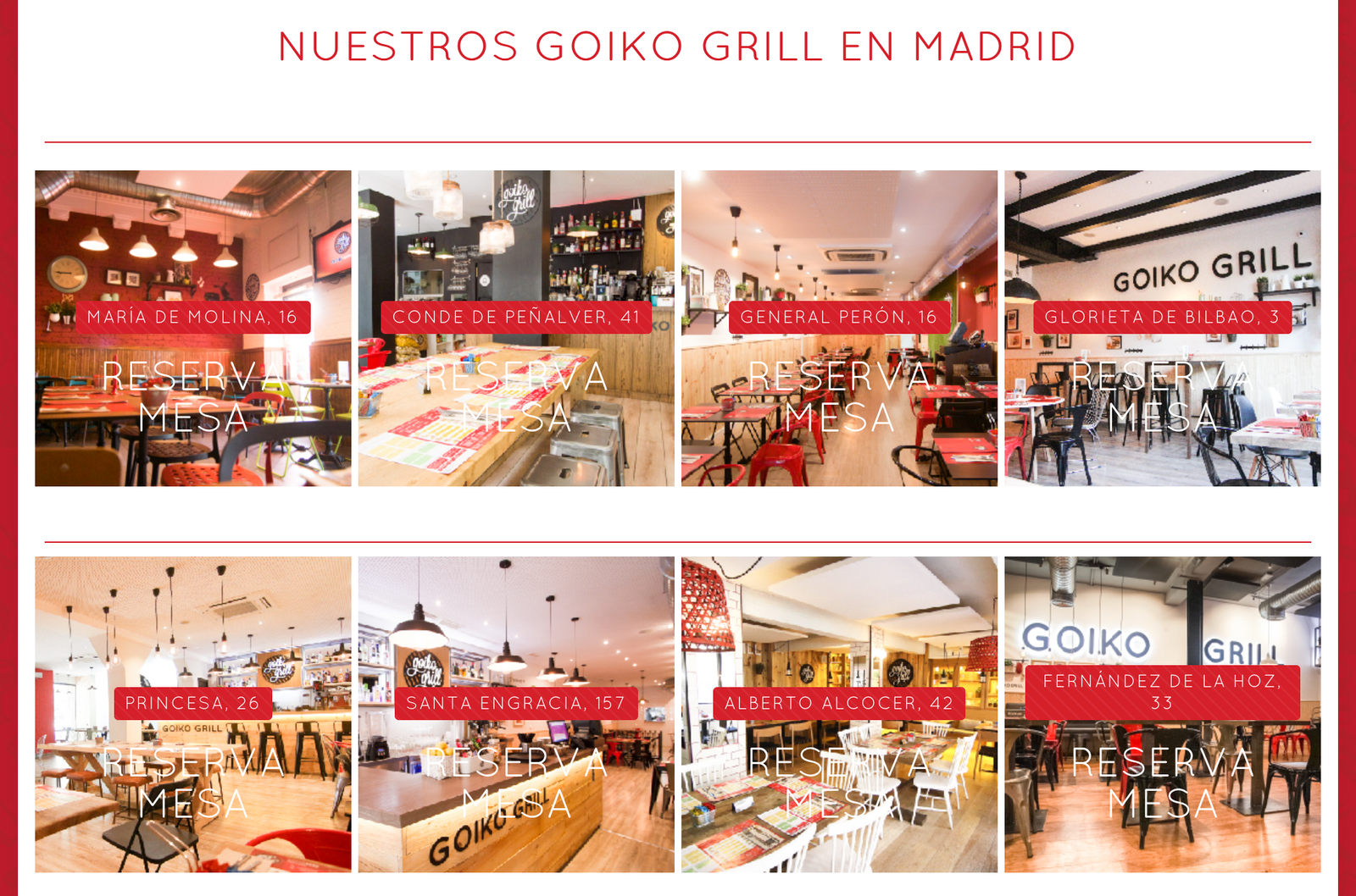 Goiko grill tiendas stores