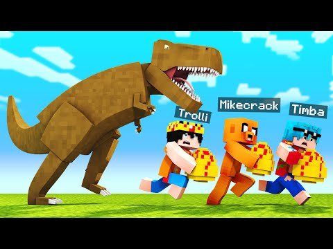El Trollino Robamos Huevos De Dinosaurios Minecraft Lucky Blocks Eltrollino Mikecrack Y Timbavk Spainagain Part 63 - escapa de los dinosaurios en roblox pelea de dinosaurios