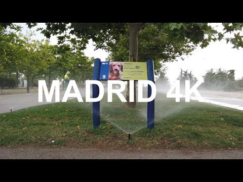 [SpainAgain] Lawn Sprinkler – Park Juan Carlos I – Walking in Madrid, Spain Travel 4K